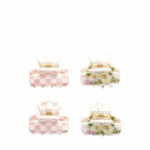 NEW! MacKenzie-Childs x Goody Mini Claw Clips - Pink Multi, 4ct